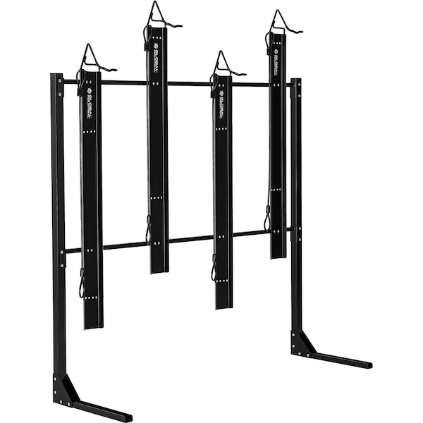 Global Industrial Indoor Vertical Fat Tire Bike Rack, Lockable, 4 Bike Capacity, Black 670516 - main